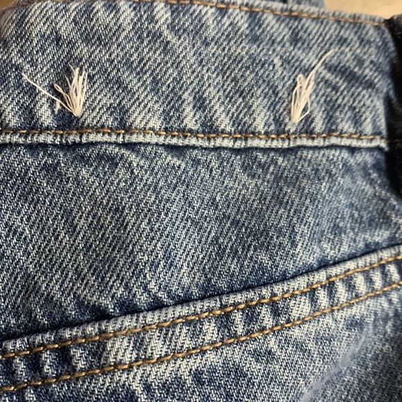 Garage Denim SZ 5 90’s Straight Leg High Waist Beta Blue Raw Hem Jeans | NWOT - Picture 11 of 12
